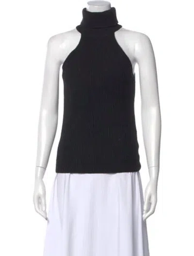 Pre-owned Reiss Wool Turtleneck Sweater In Black