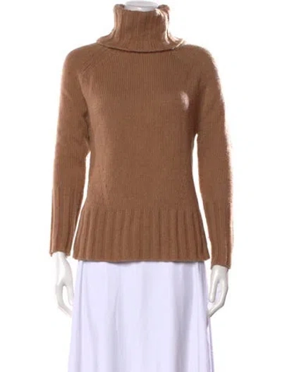 Pre-owned Reiss Wool Turtleneck Sweater In Brown