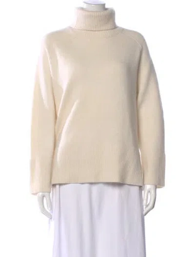 Pre-owned Reiss Wool Turtleneck Sweater In Neutral