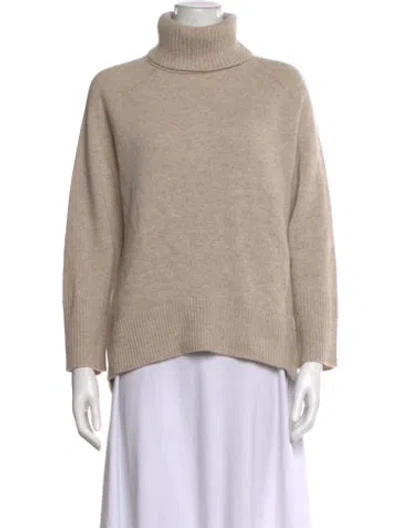 Pre-owned Reiss Wool Turtleneck Sweater In Neutral