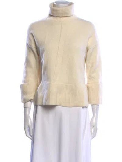 Pre-owned Reiss Wool Turtleneck Sweater In Neutral
