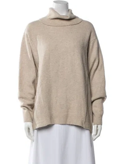 Pre-owned Reiss Wool Turtleneck Sweater In Neutrals