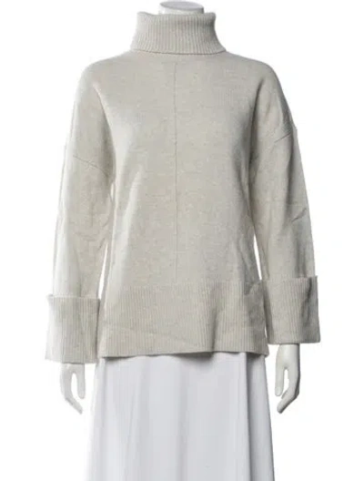 Pre-owned Reiss Wool Turtleneck Sweater In Neutrals