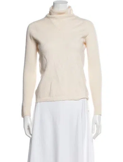 Pre-owned Reiss Wool Turtleneck Sweater In White