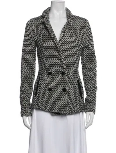 Pre-owned Reiss Wool Tweed Pattern Blazer In Multicolor