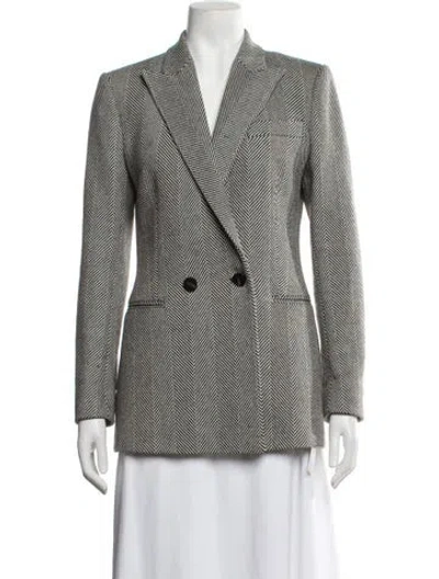 Pre-owned Reiss Wool Tweed Pattern Blazer In Multicolor