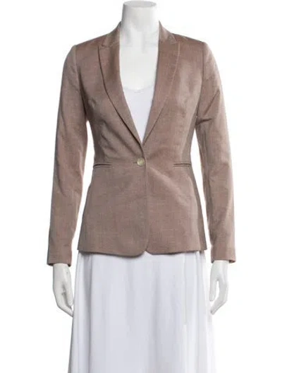 Pre-owned Reiss Wool Tweed Pattern Blazer In Neutrals