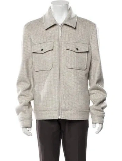 Pre-owned Reiss Wool Tweed Pattern Jacket W/ Tags In Neutrals