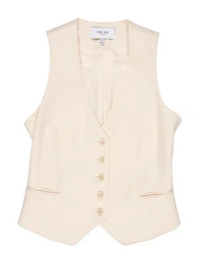 Pre-owned Reiss Wool Vest In Neutral