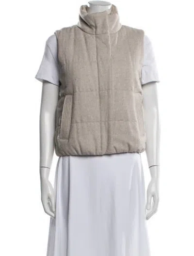 Pre-owned Reiss Wool Vest In Neutral