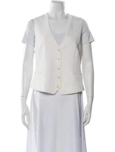 Pre-owned Reiss Wool Vest W/ Tags In White