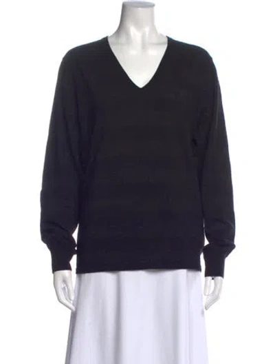 Pre-owned Reiss Wool V-neck Sweater In Blue
