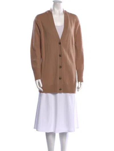 Pre-owned Reiss Wool V-neck Sweater In Neutrals