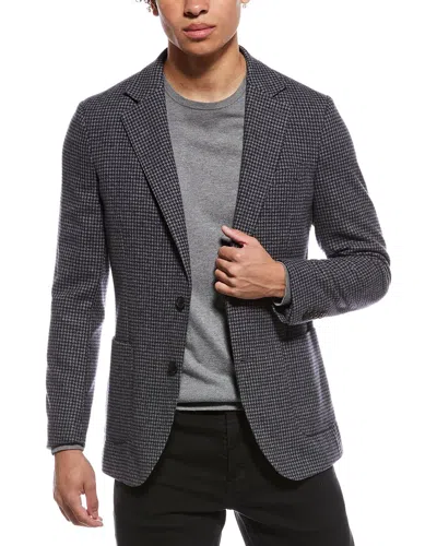 Reiss Wool-blend Puppytooth Blazer In Gray