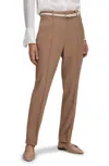 Reiss Womens Mink Neutral Wren Slim-leg Mid-rise Woven Trousers In Brown