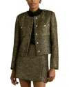 Reiss Wynee Jacket In Gold