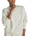 Reiss X Les 100 Ciels Oversized Crewneck Sweater In Cream