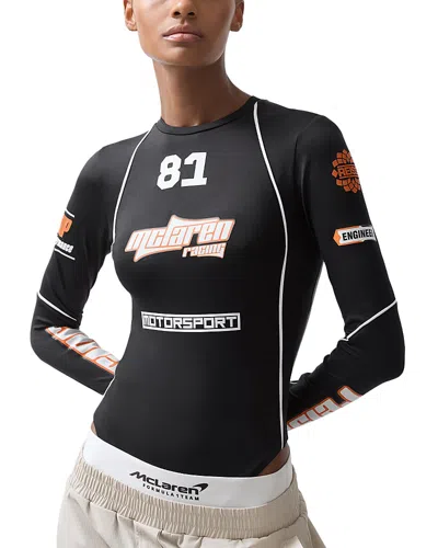 Reiss X Mclaren Bianca Bodysuit In Black