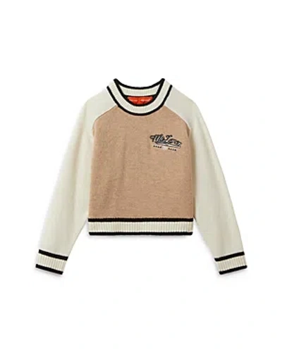 Reiss X Mclaren F1 Team Girls' Clio Jr Color Block Sweater - Little Kid In Camel/ecru