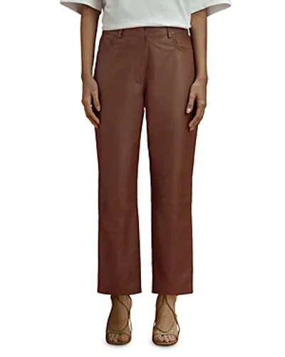 Reiss X Mclaren F1 Team Totto Leather Trousers In Tan