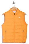 Reiss X Mclaren Foster Quilted Vest In Papaya