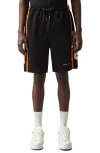 Reiss X Mclaren Ride Side Stripe Drawstring Shorts In Animal Print