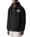 Reiss X Mclaren Snoop Oversized Fit Embroidered Fleece Jacket In Black