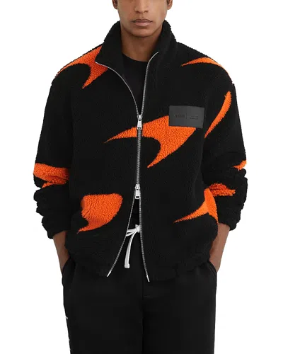 Reiss X Mclaren Unisex Black Papaya Speedmark Jacket In Multi