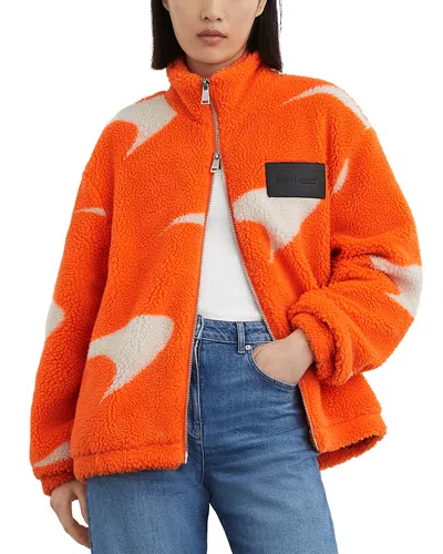 Reiss X Mclaren Unisex Papaya Orange Speedmark Jacket In Multi