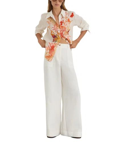 Reiss X Nybg Ss26 Cilia Button Front Shirt In Neutral