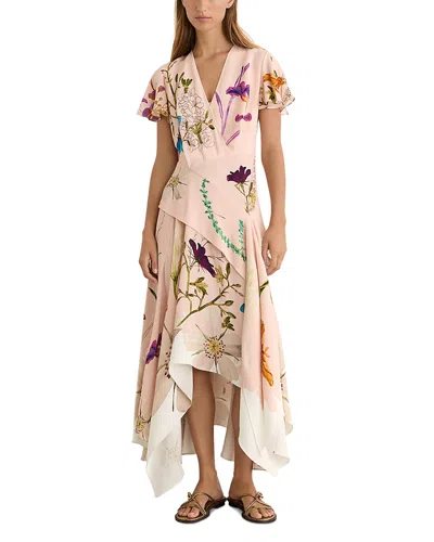 Reiss X Nybg Ss26 Short Sleeve Floral Dress In Multi