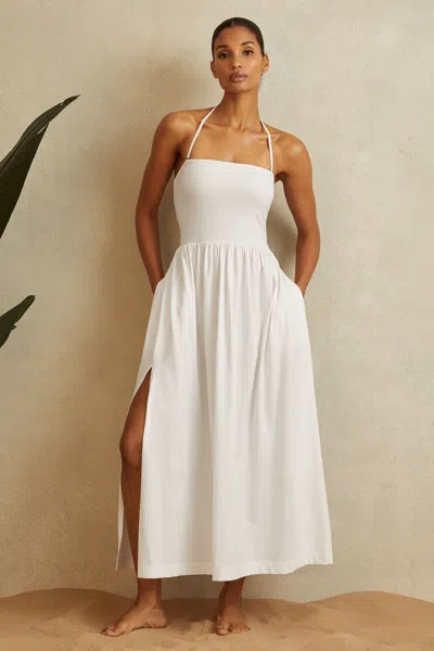 Reiss White Yara Removable Strap Beach Dress