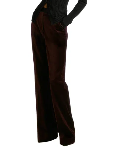 Reiss Yasmin Velvet Flare Trouser In Brown