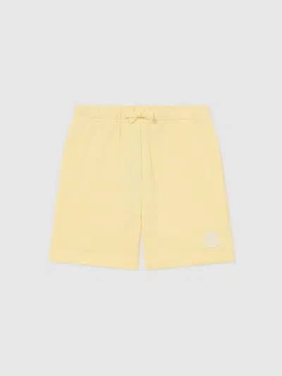 Reiss Yellow Levin 3-9 Yrs Monogram Embroidered Cotton Shorts