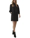 Reiss Yolanda Plain Tie Neck Dress In Black