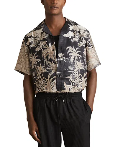 REISS YOSHI PRINTED CUBAN SHIRT