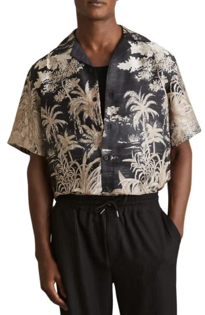 REISS REISS YOSHI TROPICAL CAMP SHIRT