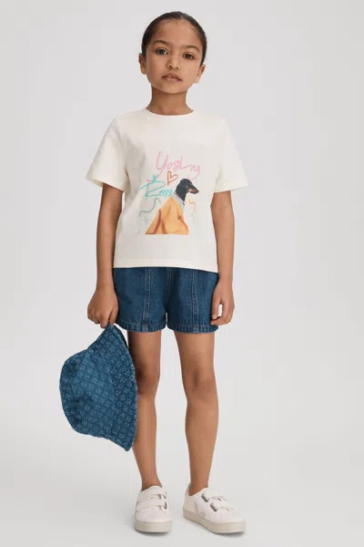 Reiss Kids' Yoshy - Multi Junior Cotton Print T-shirt, Age 8-9 Years