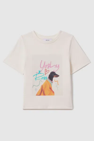 Reiss Yoshy - Multi Teen Cotton Print T-shirt, Uk 13-14 Yrs