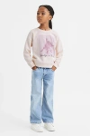 Reiss Kids' Yoshy - Pink Senior Cotton Print Crew Neck Jumper, Uk 12-13 Yrs