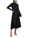 Reiss Zaya Fluted Knit Dress In Black