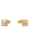 Reiss Zina Zoraya Stud Earrings In Gold