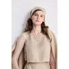 Reistor Boxy Crop Top In Neutral Beige