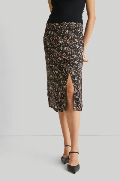 Reistor Brunch Skirt In Black Florals