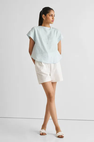 REISTOR CAP SLEEVED EVERYDAY TOP IN SUMMER BLUE