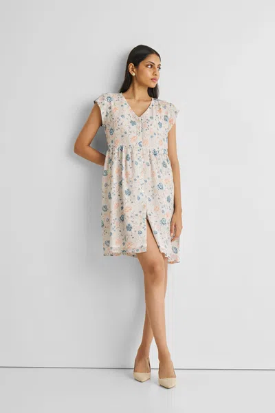 Reistor Cap Sleeved Short Dress In Azalea Allure