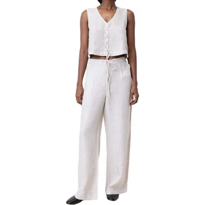 Reistor Cropped Vest Shirt In White