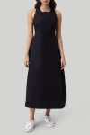 Reistor Cross-back Midi Dress In Black In Black