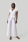 Reistor Deep V-neck Short Top In White