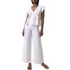 Reistor Deep V-neck Short Top In White